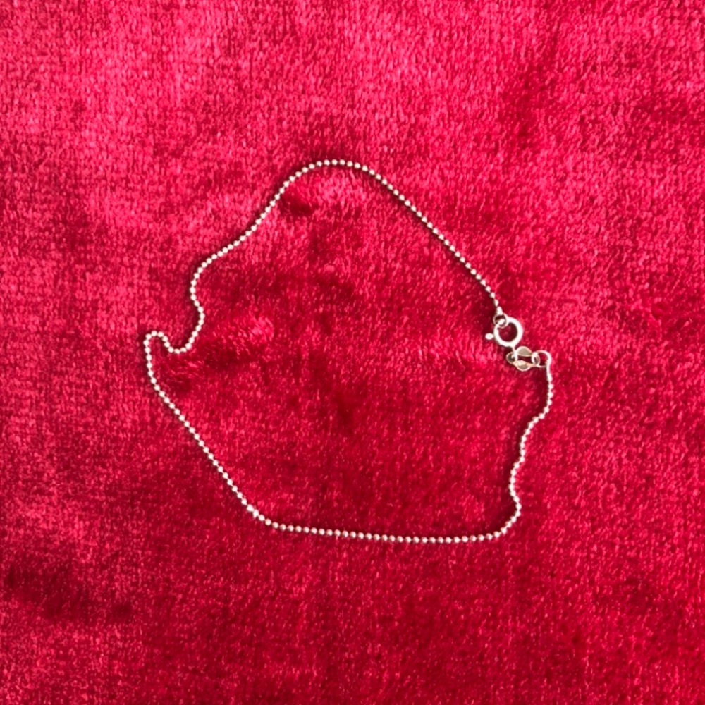 Delicate Silver Ball Chain Anklet.